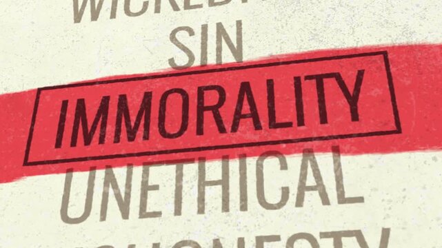 Immorality 3D Scrolling Title Animation