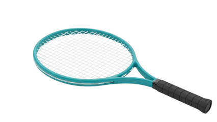 Teal Tennis Racquet with Black Grip