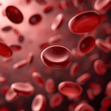 Red Blood Cells Flowing in Bloodstream &ndash; 3D Medical Illustration