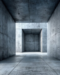 Obraz premium Pale concrete slab with faint rebar grid imprint, smooth matte industrial surface