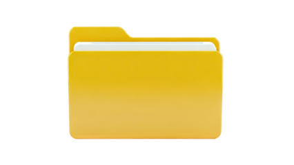 Yellow 3D Folder Icon