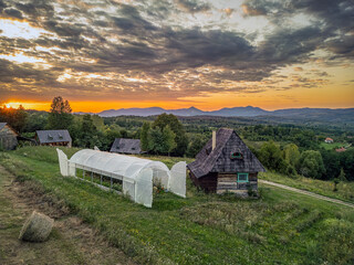 Glod village sunset homestead