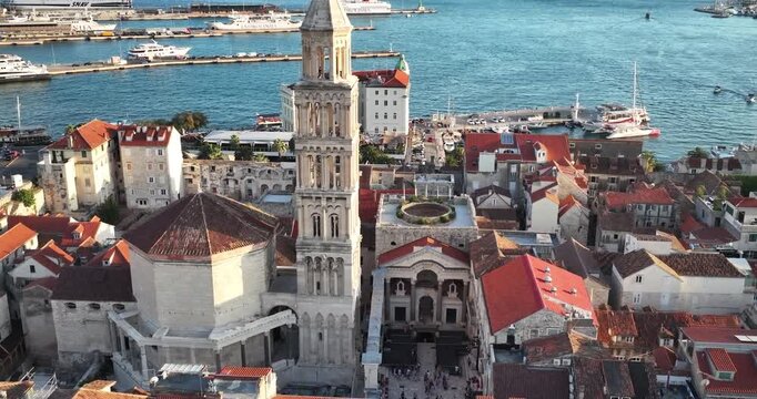 Peristyle of Diocletian&rsquo;s Palace near the sea