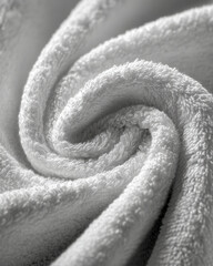 White terry towel fabric macro with plush looped cotton texture and soft shadows