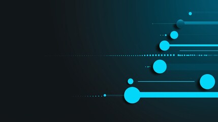 Concept of AI automation with cyan data accents on dark background showcasing digital trends