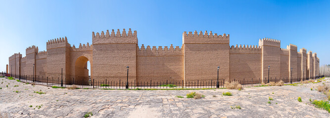 View of Ruins of Processional street of ancient Babylon, Hillah, Iraq