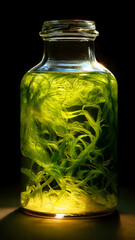 Development of eco-friendly materials symbolizing sustainable chemistry and innovation