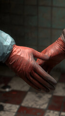 Sequential PPE layout illustrating correct usage order and best practice workflow