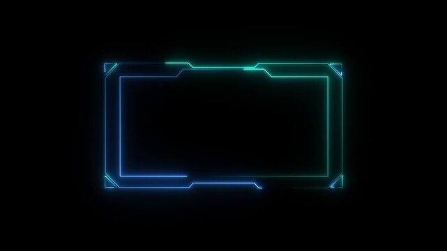 Abstract technology Hud frame background. Computer interface Hud motion texture. futuristic pattern for modern . Technology HUD Loop Animation. HUD viewfinder. animation motion video..