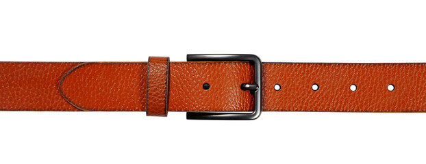 Leather belt isolated on white background