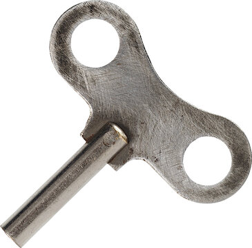 Key for windup toys or clocks isolated on white background
