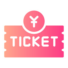 Fototapeta premium yuan gradient icon