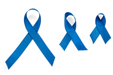 Support Community Causes with Blue Awareness Ribbons on Transparent Background: Fabrics for Social Initiatives and Awareness Campaigns.