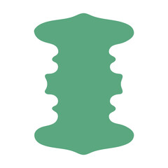 Green Decorative Label Shape