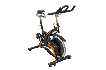 exercise bike simulator isolated on white background