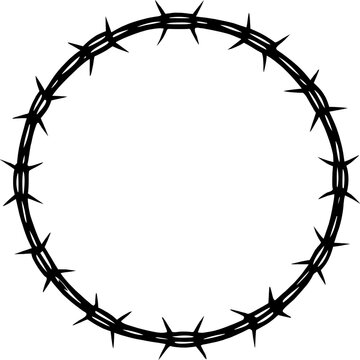 barbed wire icon vector silhouette,  barbed wire vector illustration