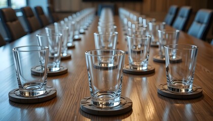 테이블 위 글라스