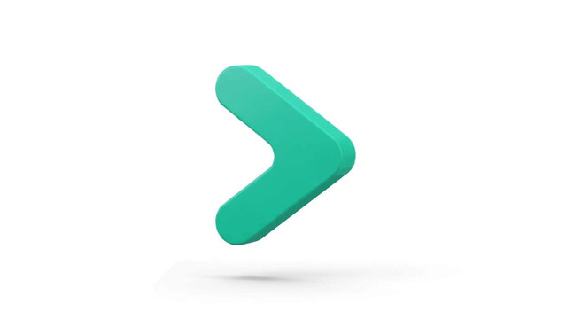 Vibrant Green Right Arrow Icon Symbolizing Direction and Progress.