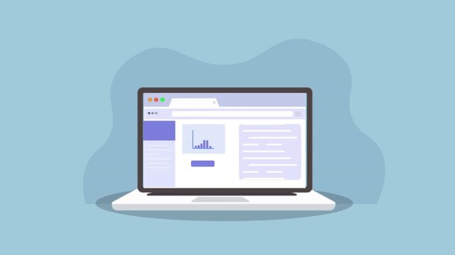 Modern Laptop Displaying a Clean Website Interface Design.