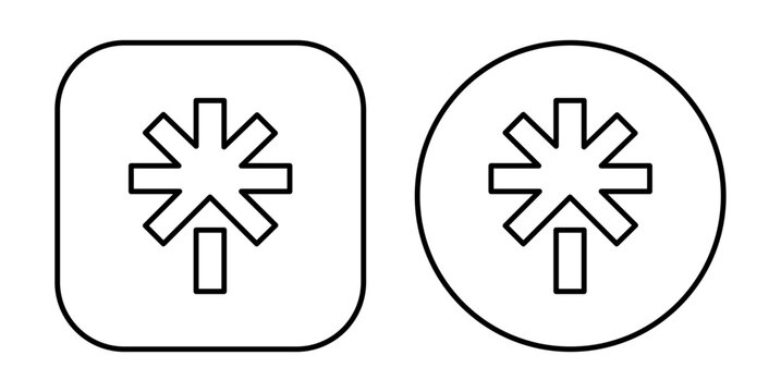 Set of Linktree mobile app icons in outline design, on transparent background, vector illustration. Linktree is a freemium social media reference landing page