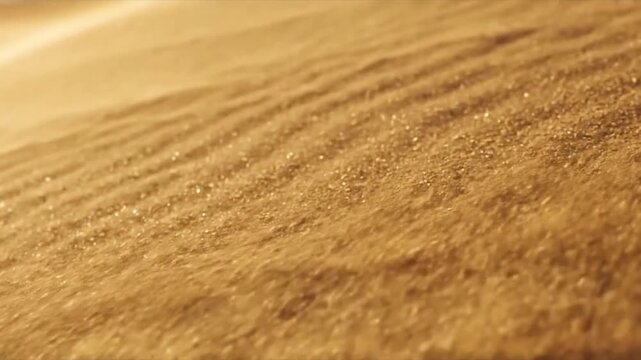 Wind-Blown Sand Close-up, dynamic, intricate patterns, natural movement.