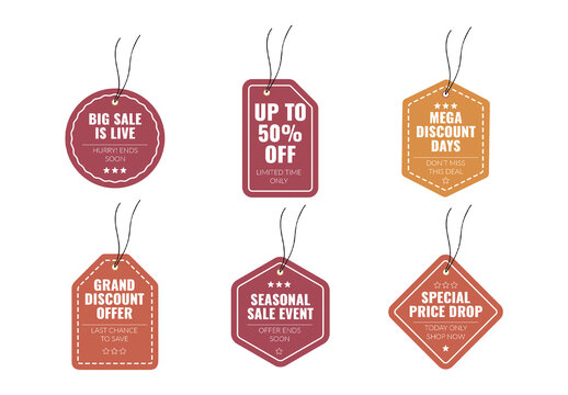 Discount And Sale Tag Set Layout