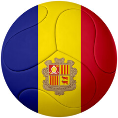 Fototapeta premium Andorra Flag Sphere Isolated on Transparent Background 2026
