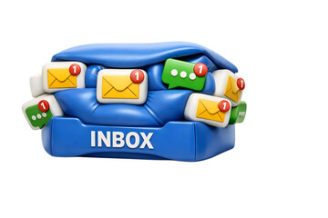 Blue Inbox with Emails.