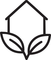 Eco friendly green home icon