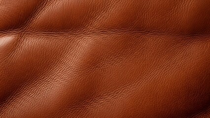 Obraz premium Close-up of luxurious brown quilted leather texture, perfect for upholstery backgrounds or fashion design elements, showcasing rich material detail and elegant craftsmanship