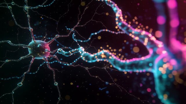Abstract Neural Network Visualization Representing Machine Learning and Complex Algorithms