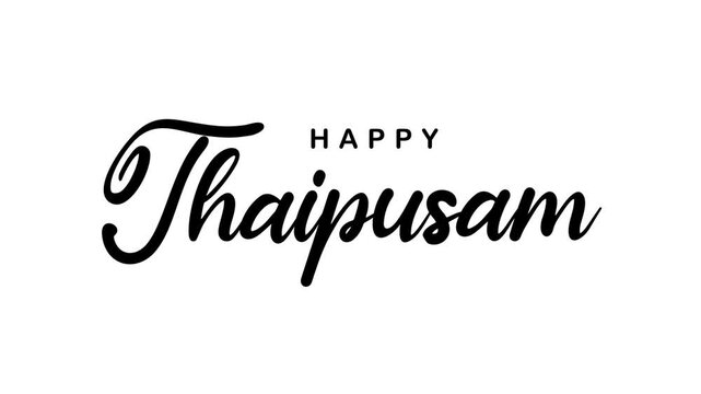 Happy thaipusam text animation for festive designs, event posters, cultural promotions, holiday greetings, and social media posts.