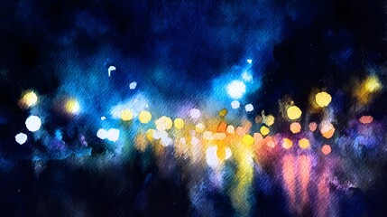 Vibrant city lights reflect a colorful abstract roadscape inspiring modern urban design concepts