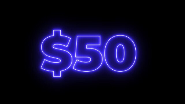 300 dollar counter animation. 300 counting animation. Counting money and digits increasing. Motion graphic. Counting Numbers from 0 to 300 on a transparent background with alpha channel
