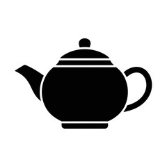 Obraz premium traditional ceramic teapot glyph icon