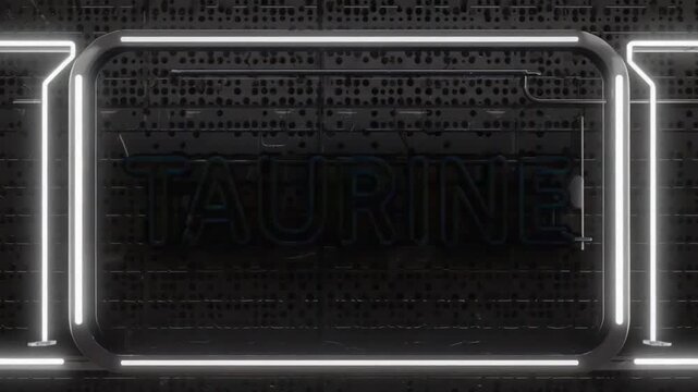 Neon sign for "taurine".