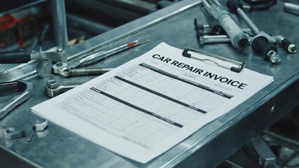 Car repair invoice.