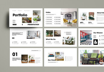 Minimal Interior Portfolio Presentation Template Design