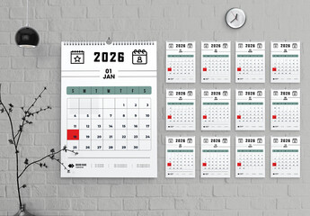 Modern Minimal Calendar Template 2026