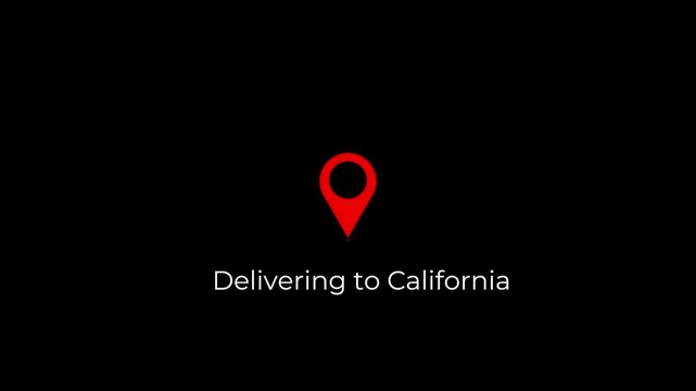 set delivery location ui animation with bouncing map pin.