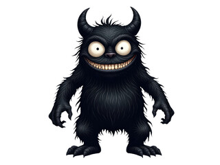 Fototapeta premium A monster with big eyes and big teeth