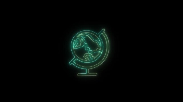 arth globe animated icon . 4k motion design animation for web, mobile design 4k animation motion video icon.