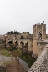 Fototapeta premium The old bridge in Besalu village, Catalunya, Spain