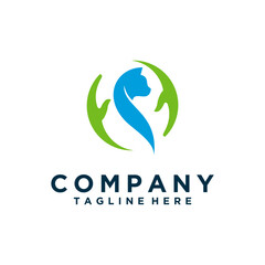 Obraz premium Animal & Pet logo design with cat