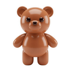 Fototapeta premium 3d rendered cute brown teddy bear