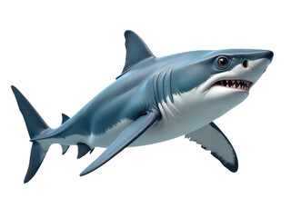 Obraz premium A representation of a shark with its mouth open, showcasing its sharp teeth