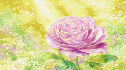 watercolor botanical rose flowers texture template background.Elegant wedding invitation card background . Minimal hand painted Design for wedding or Valentine's Day