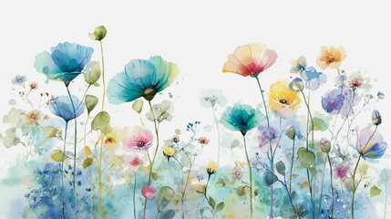 watercolor botanical rose flowers texture template background.Elegant wedding invitation card background . Minimal hand painted Design for wedding or Valentine's Day