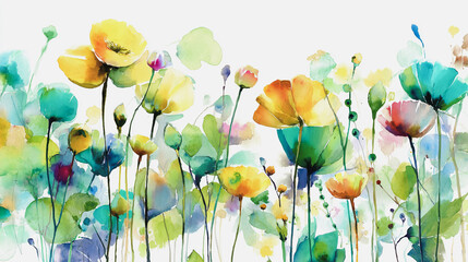 watercolor botanical rose flowers texture template background.Elegant wedding invitation card background . Minimal hand painted Design for wedding or Valentine's Day