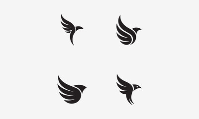 Obraz premium Flying Bird Wing Icon Collection